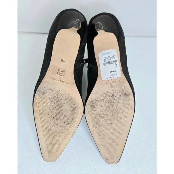 Donald J Pliner Longa Booties Brown Metallic Heeled Ankle Buckle Zip SZ 8 M - Picture 10 of 12